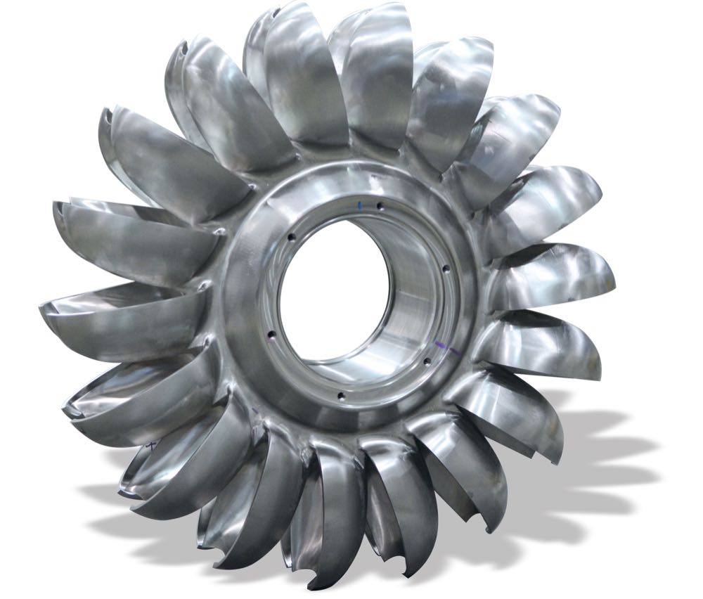 Pelton turbine wheels for hydropower energy CNC TVAR